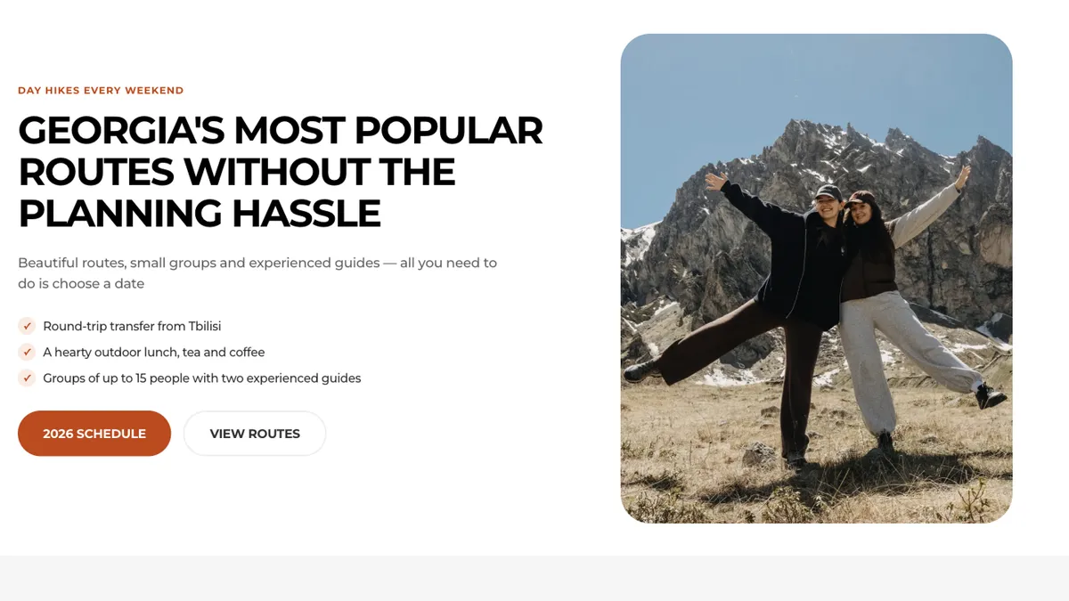Hiking Max project website