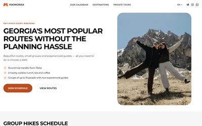 Hiking Max project website